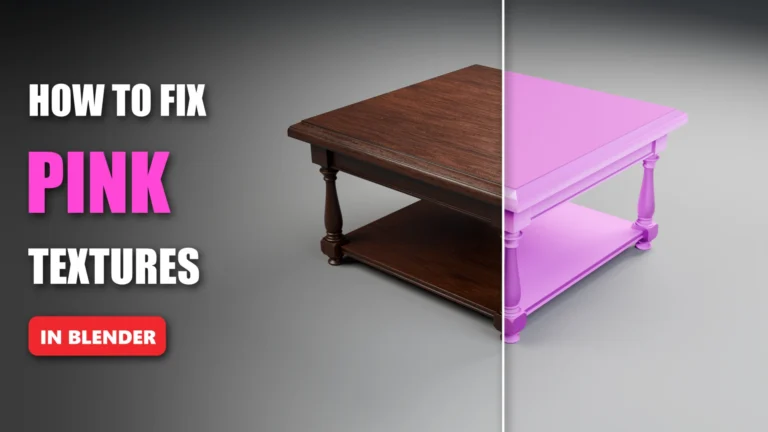 How to fix pink textures in Blender: Victorian Table half textured, half pink