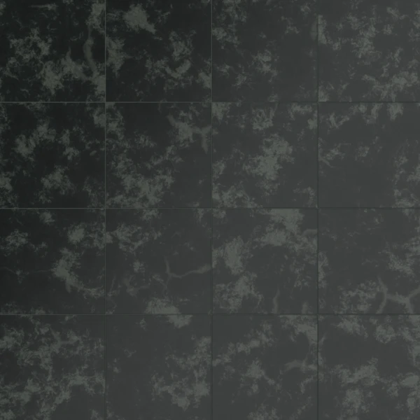 Procedural marble tiles in Blender, Obsidian Grid preset with dark green layered 600 mm square tiles