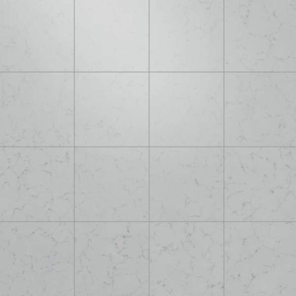 Procedural marble tiles in Blender, Porcelain Grid preset with pale fine-veined 600 mm square tiles