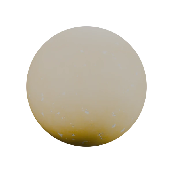 Painted plaster material in Blender, Yellow preset with matte, chalky paint