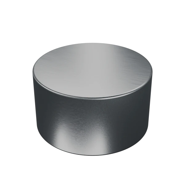 Procedural aluminium material in Blender, Brushed preset with straight directional grain on a sample cylinder