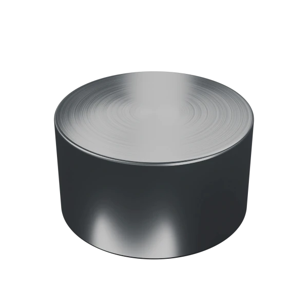 Procedural aluminium material in Blender, Spun preset with circular machining rings on the top face
