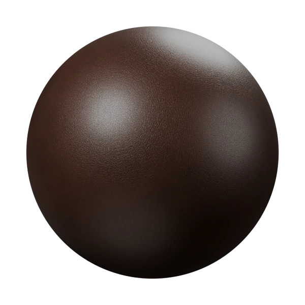 Procedural leather material in Blender, dark brown Espresso preset on a sample sphere