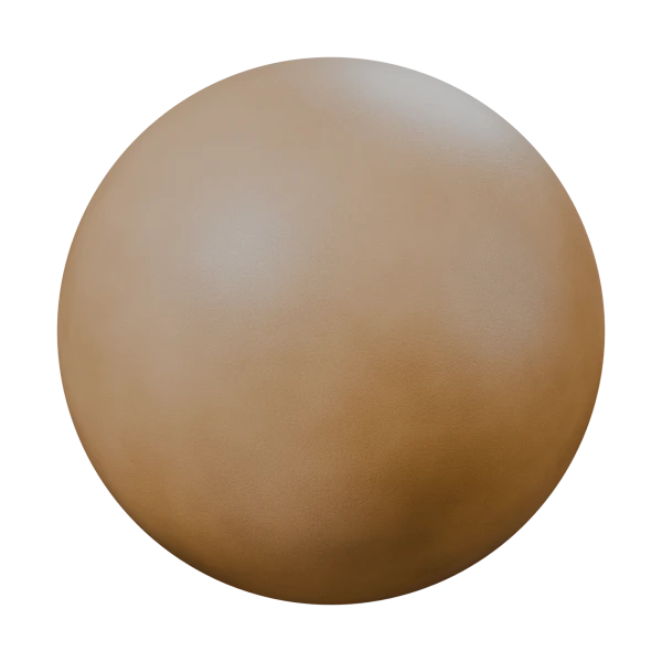 Procedural leather material in Blender, light Tan preset on a sample sphere