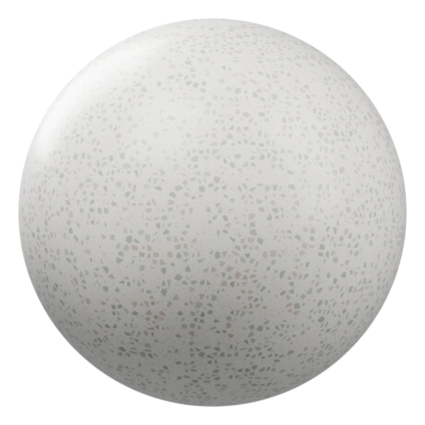 Ivory terrazzo material rendered in Blender