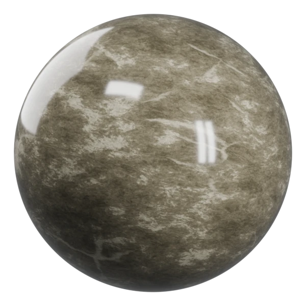 Procedural strata marble in Blender, Smoked Taupe preset with lighter mineral fragments