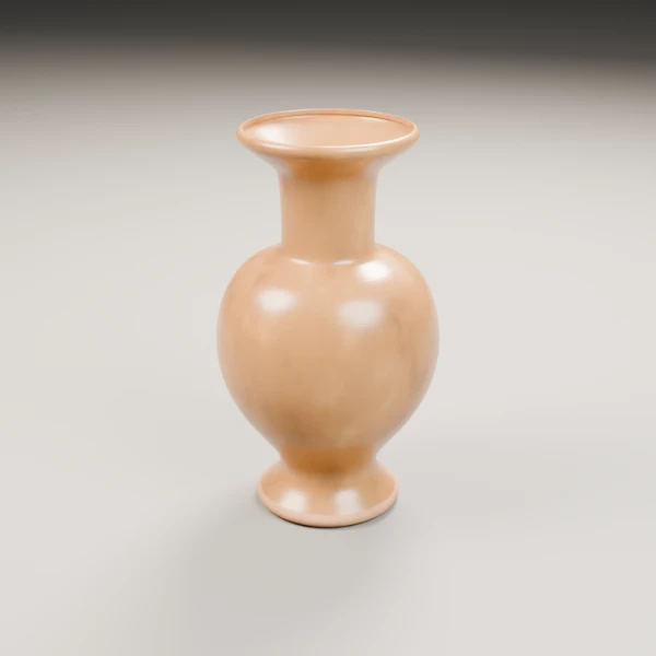 Footed amber vase 3D model