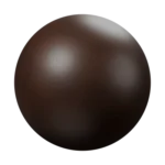 Procedural leather material for Blender, dark brown Espresso preset on a sample sphere